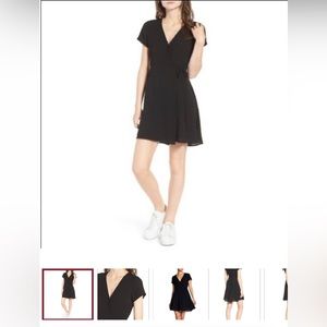 Lush Brand Little Black Wrap Dress Size Small